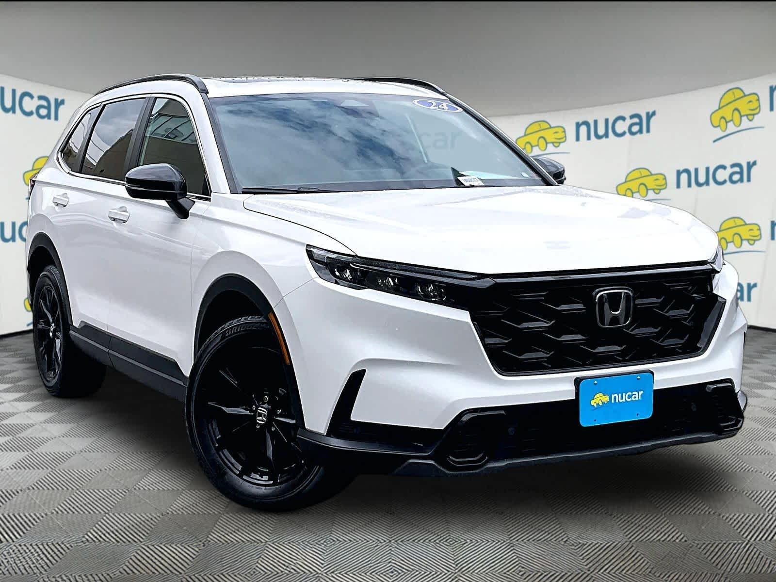 Platinum White Pearl 2024 Honda CR-V Hybrid Sport-L AWD SUV / Crossover All-Wheel Drive Continuously Variable Transmission