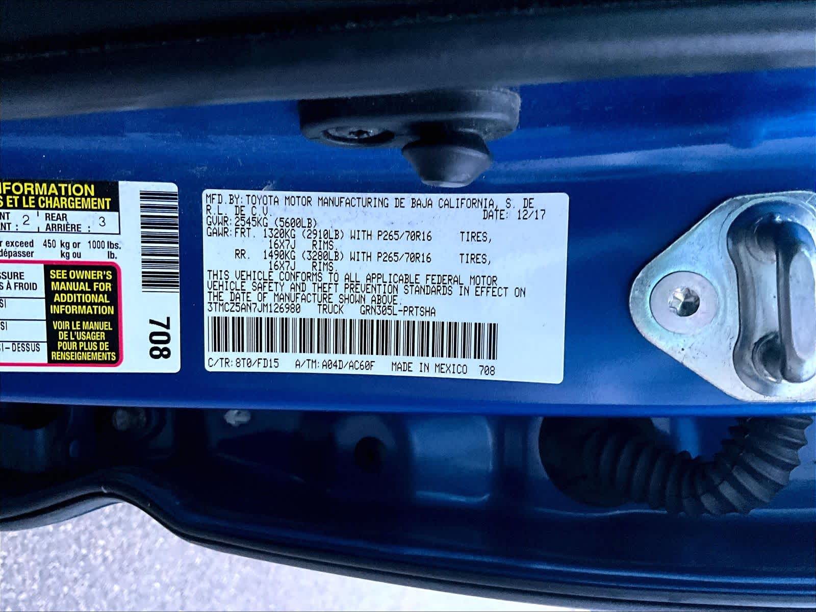 used 2018 Toyota Tacoma car, priced at $23,690