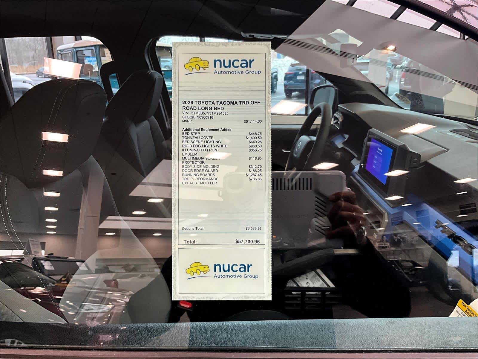 new 2026 Toyota Tacoma car, priced at $47,829