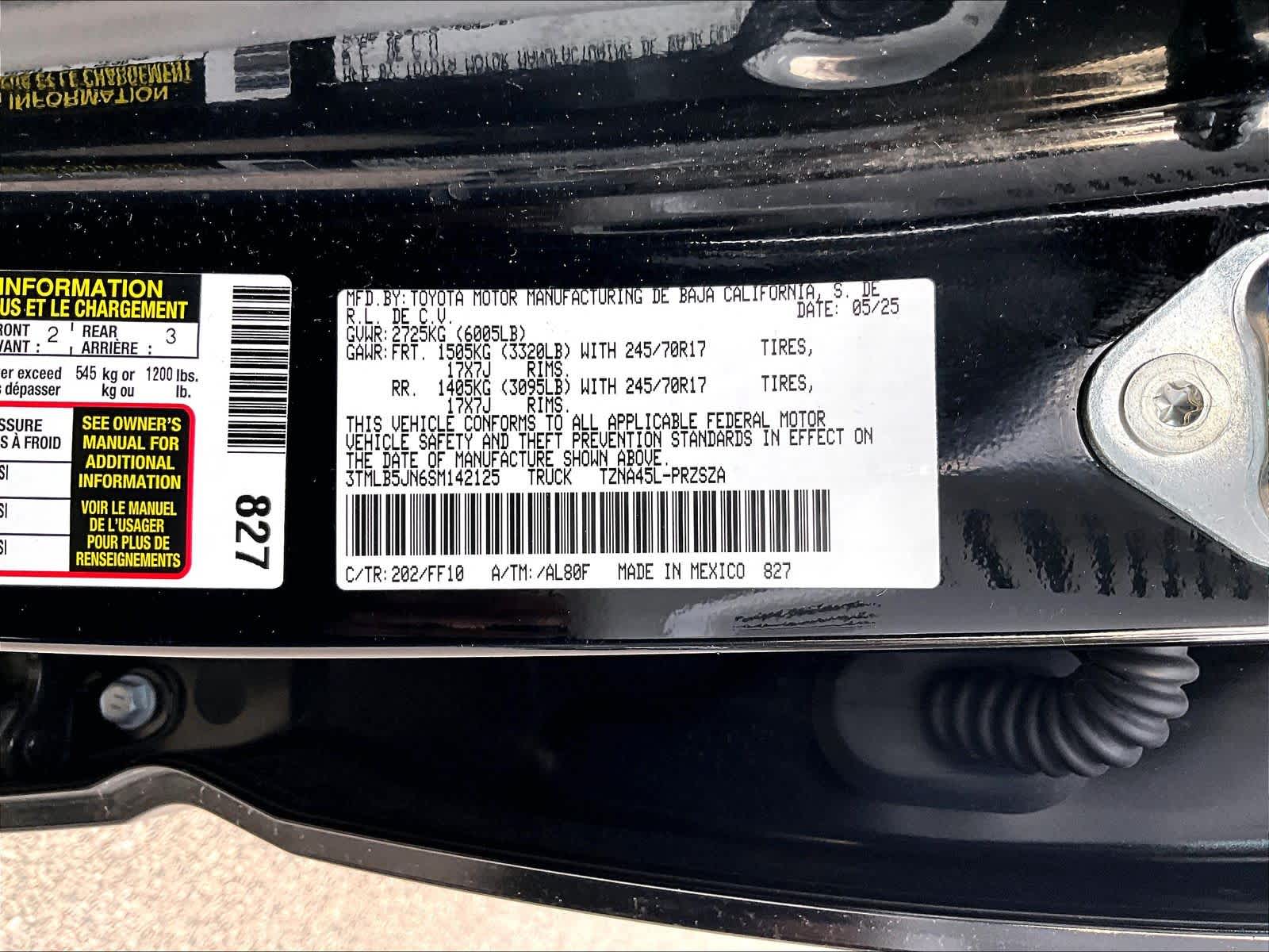 used 2025 Toyota Tacoma car, priced at $37,448