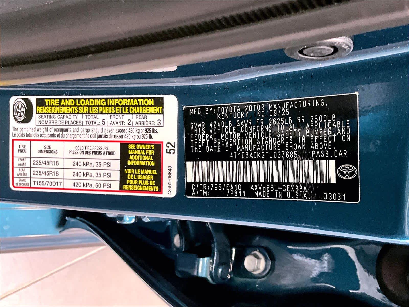 new 2026 Toyota Camry car, priced at $32,485