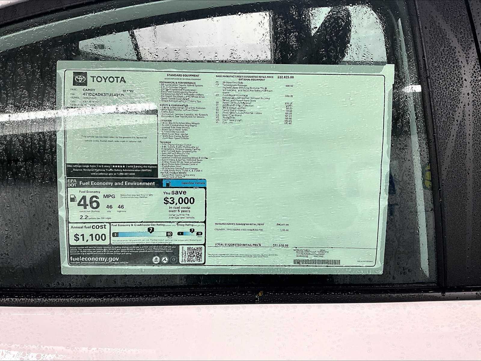 new 2026 Toyota Camry car, priced at $35,099