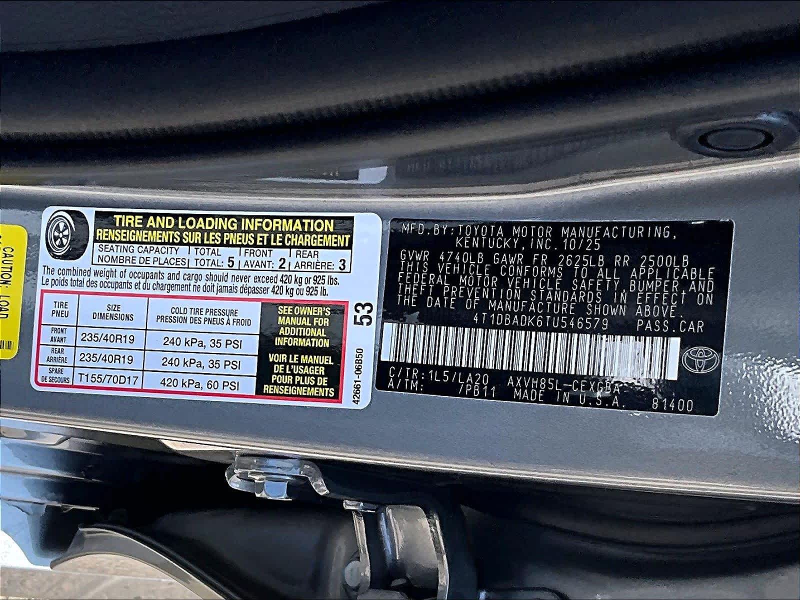 new 2026 Toyota Camry car, priced at $40,519