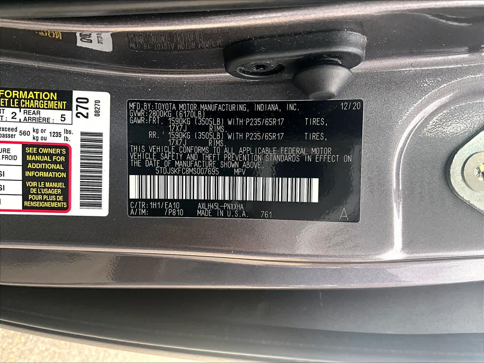 used 2021 Toyota Sienna car, priced at $32,271