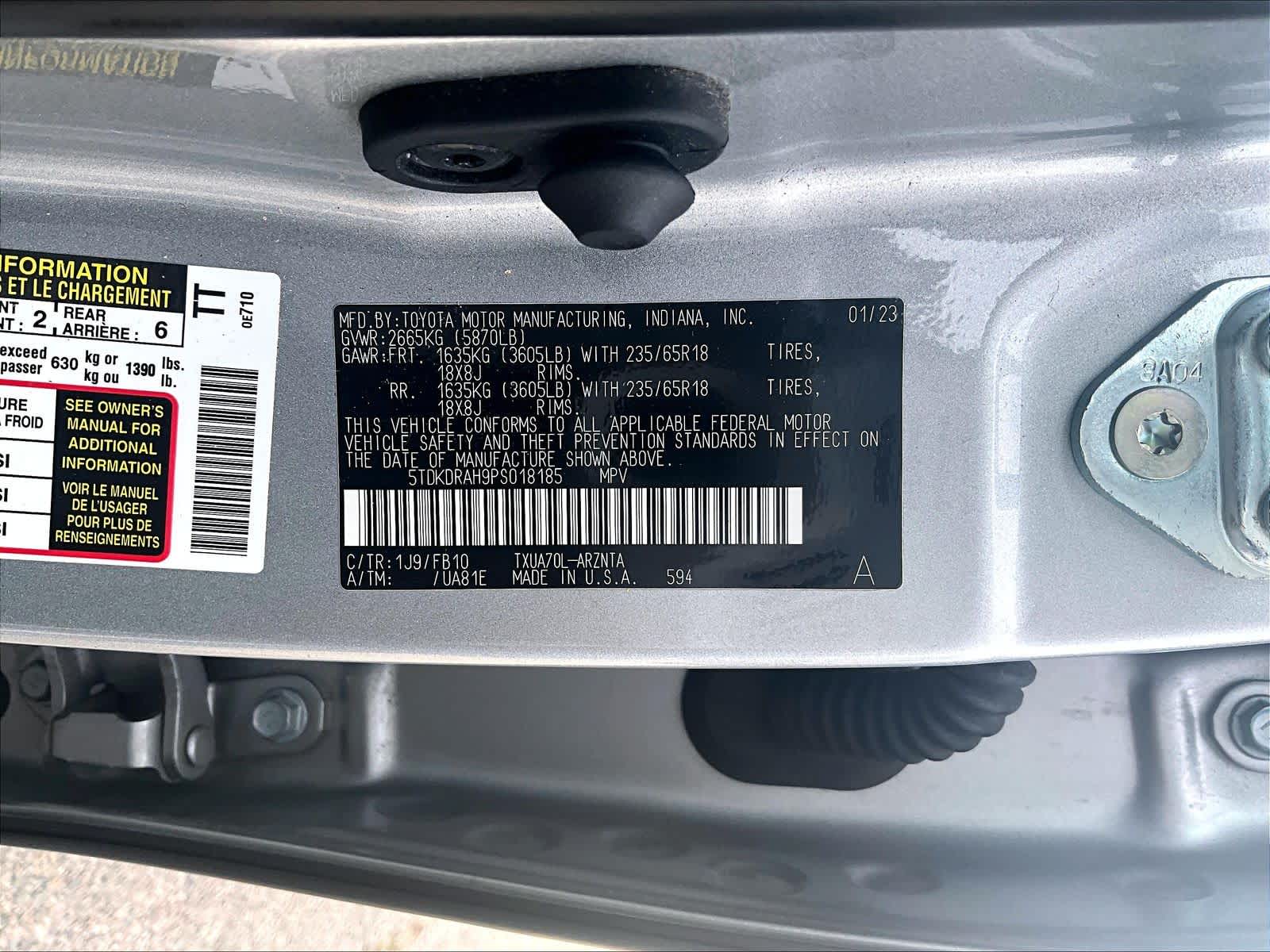 used 2023 Toyota Highlander car, priced at $30,997