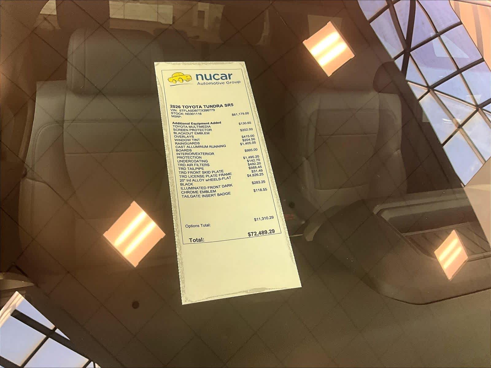 new 2026 Toyota Tundra car, priced at $57,280