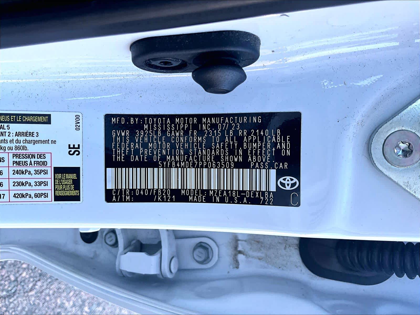 used 2023 Toyota Corolla car, priced at $19,585