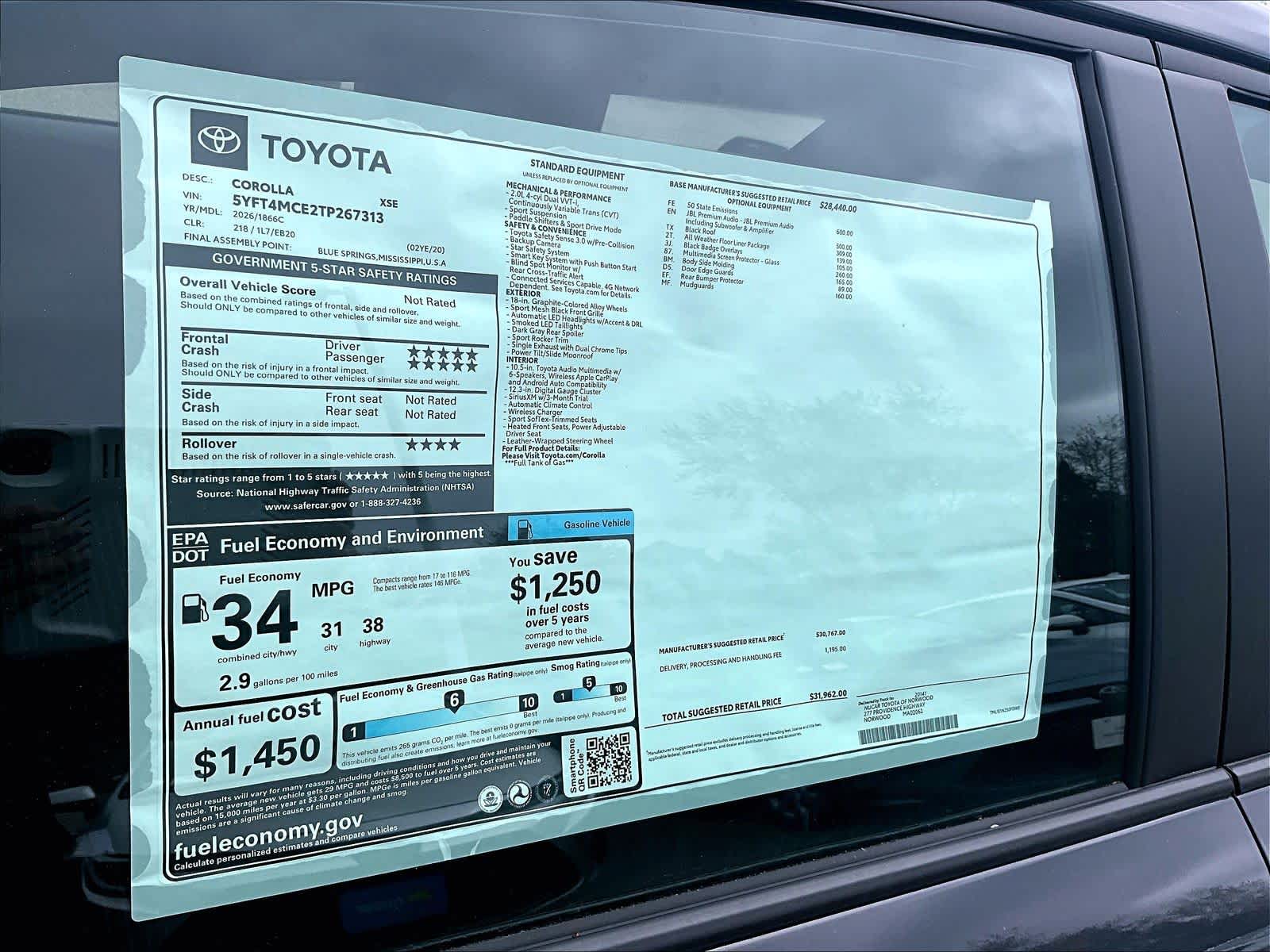 new 2026 Toyota Corolla car, priced at $29,942
