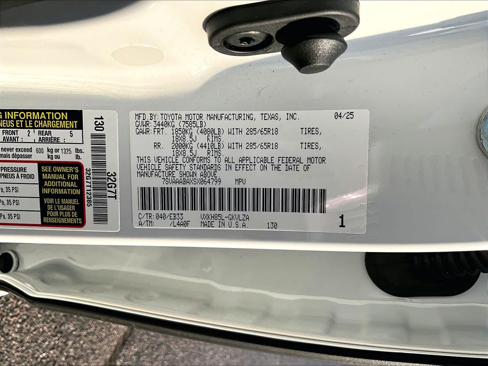 used 2025 Toyota Sequoia car, priced at $77,293