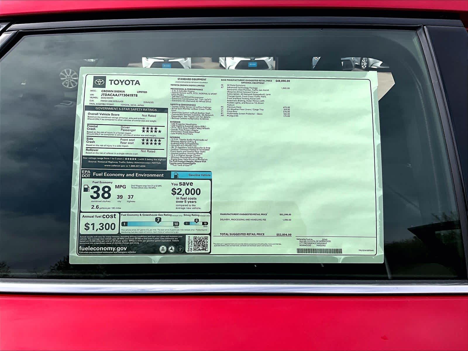 new 2026 Toyota Crown Signia car, priced at $49,744