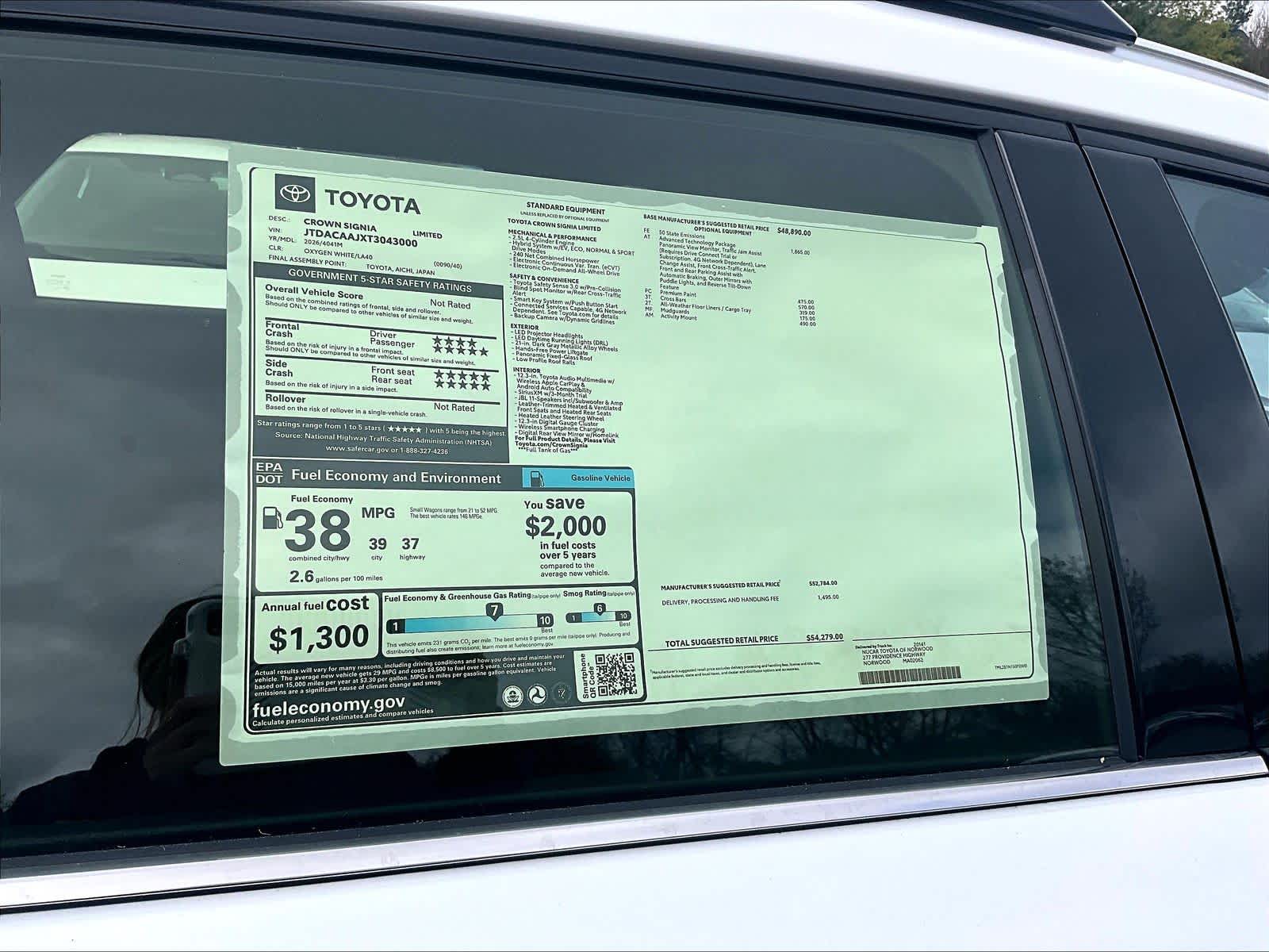 new 2026 Toyota Crown Signia car, priced at $50,067