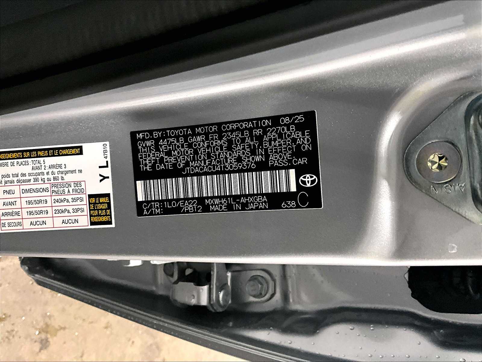 new 2026 Toyota Prius Plug-In Hybrid car, priced at $37,926