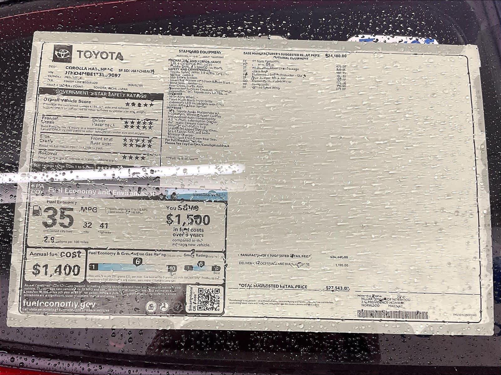 new 2026 Toyota Corolla car, priced at $25,775