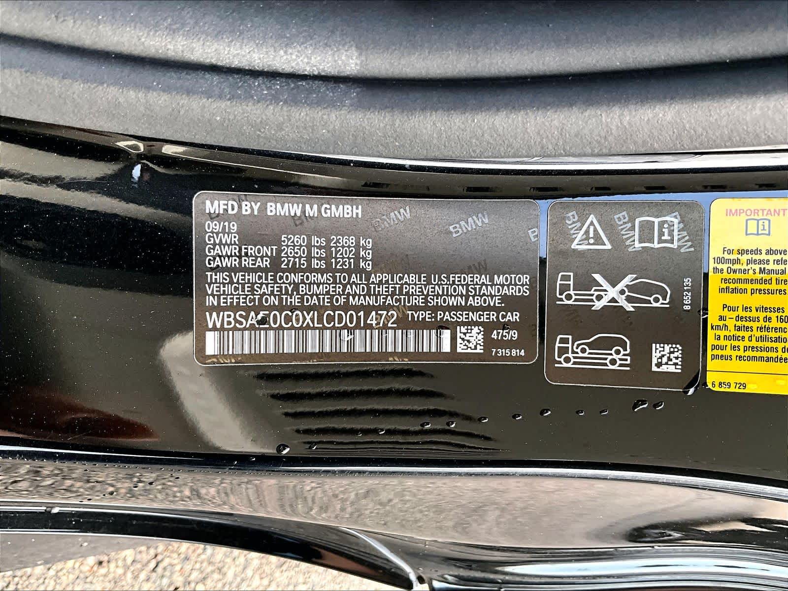 used 2020 BMW M8 Competition Coupe car, priced at $49,997