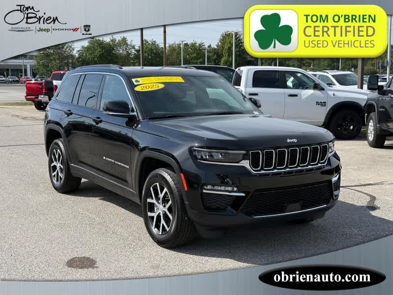 Diamond Black Crystal Pearlcoat 2025 Jeep Grand Cherokee SUV / Crossover Four-Wheel Drive 8-Speed Automatic