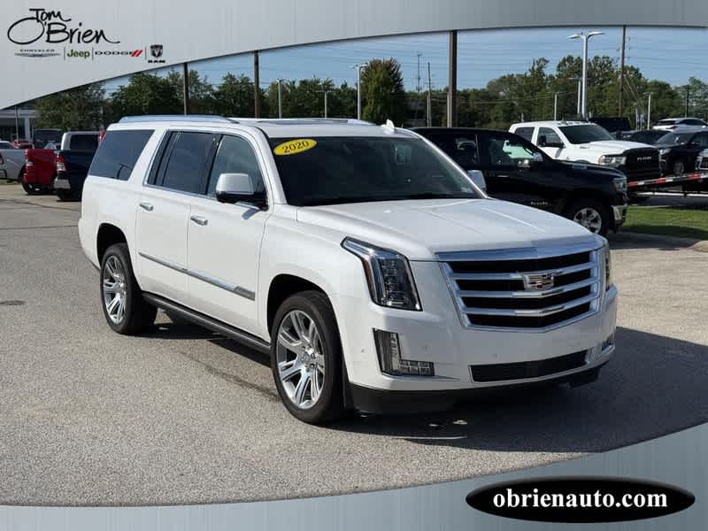 Crystal White Tricoat 2020 Cadillac Escalade ESV SUV / Crossover Four-Wheel Drive Automatic