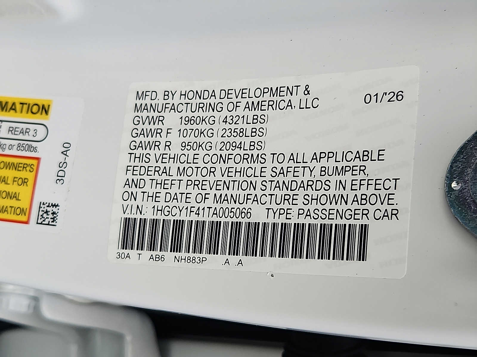 Used 2026 Honda Accord Sedan