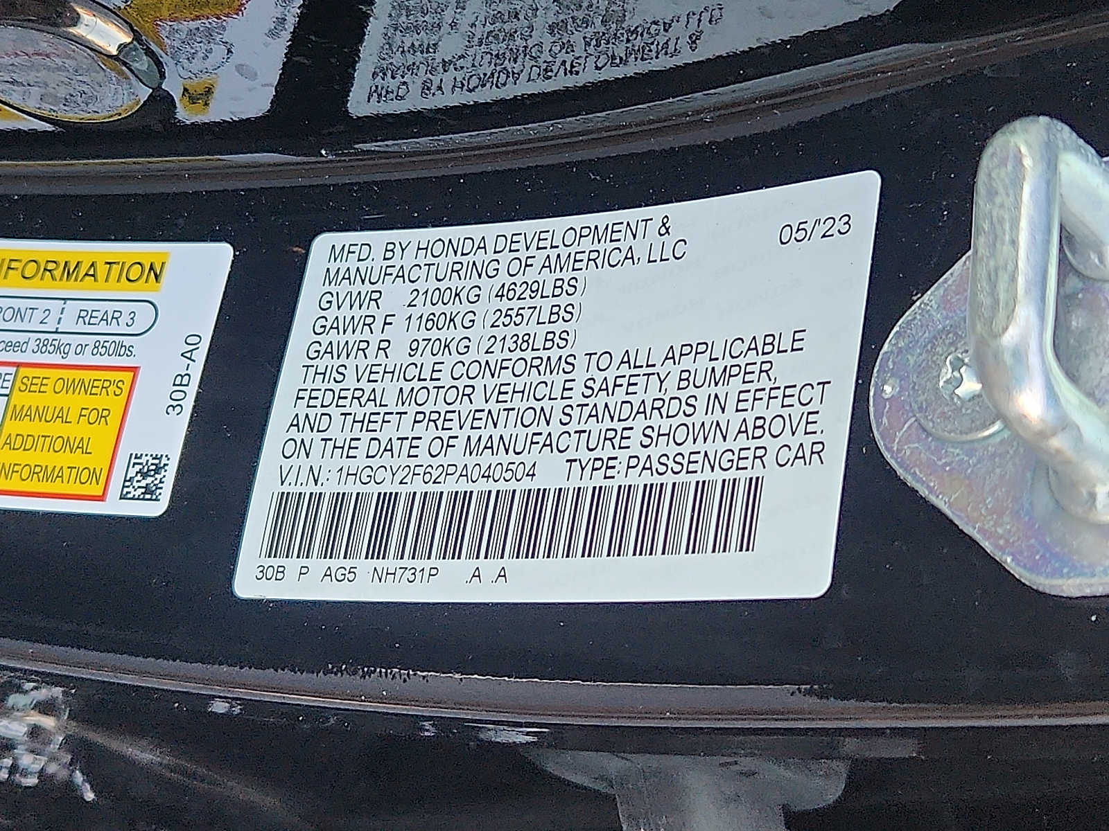 Used 2023 Honda Accord Hybrid Sedan
