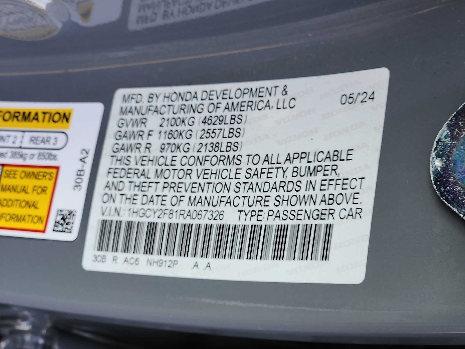 Used 2024 Honda Accord Hybrid Sedan