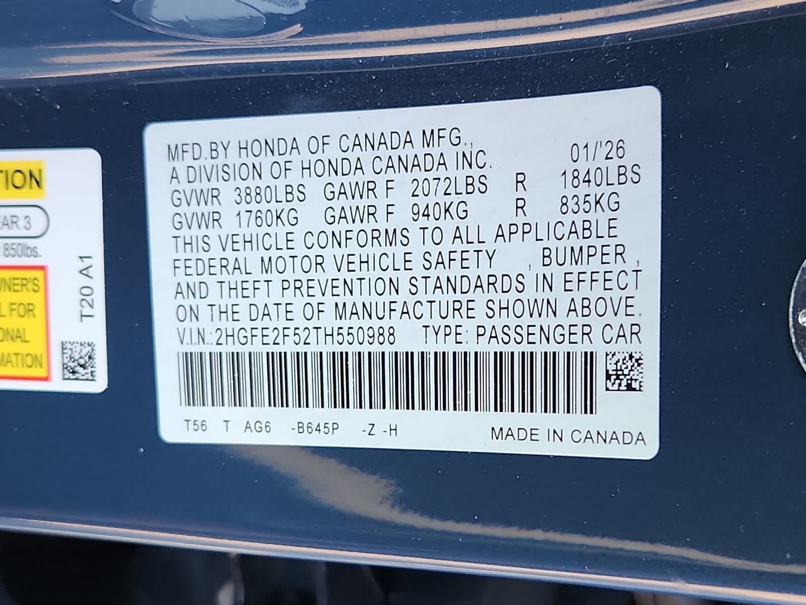 Used 2026 Honda Civic Sedan