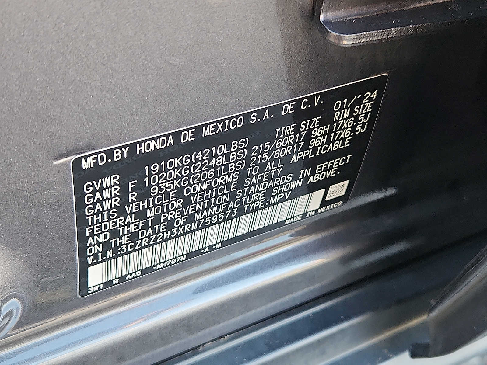 Used 2024 Honda HR-V SUV