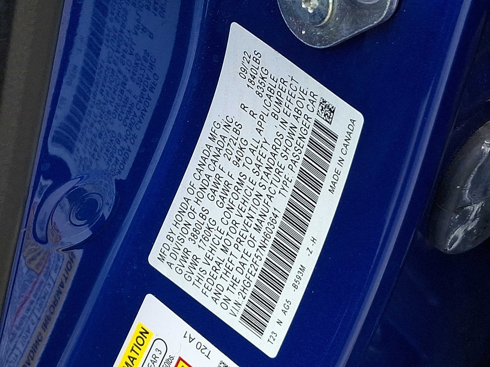 Used 2022 Honda Civic Sedan