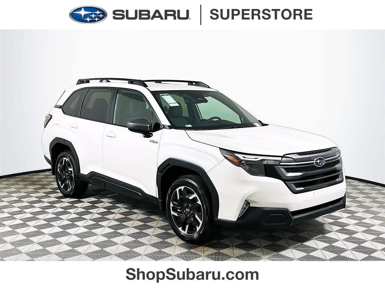 Crystal White Pearl 2026 Subaru Forester Hybrid Premium AWD SUV / Crossover All-Wheel Drive Continuously Variable Transmission