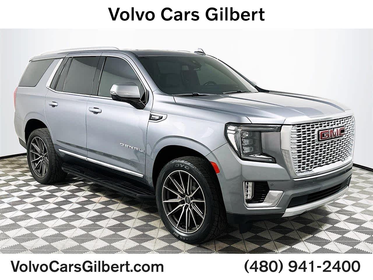 Gray (Satin Steel Metallic) 2021 GMC Yukon Denali 4WD SUV / Crossover Four-Wheel Drive Automatic