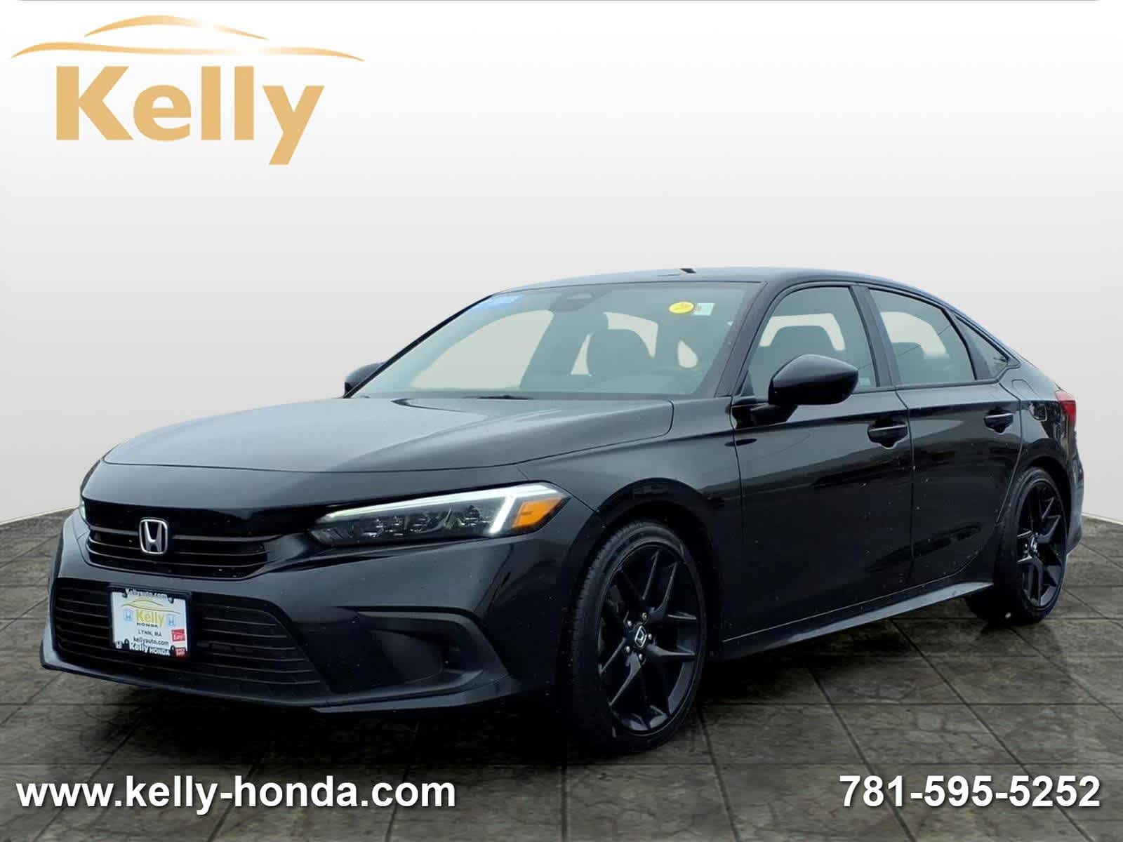 Crystal Black Pearl 2023 Honda Civic Sport FWD Sedan Front-Wheel Drive Continuously Variable Transmission