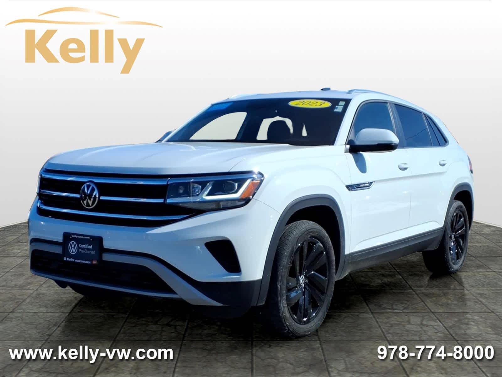 Pure White 2023 Volkswagen Atlas Cross Sport V6 SE 4Motion AWD with Technology SUV / Crossover All-Wheel Drive 8-Speed Automatic