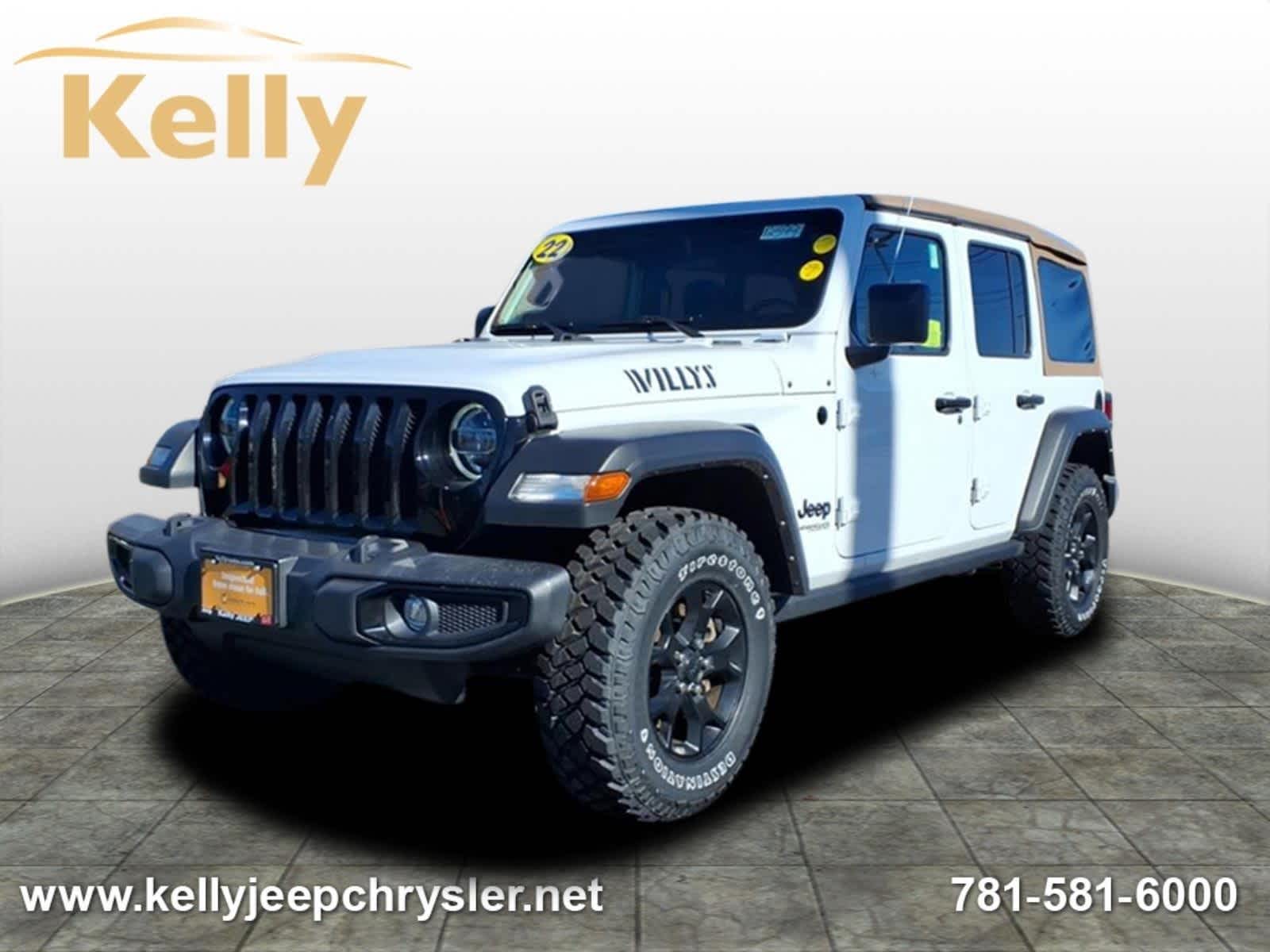Bright White Clearcoat 2022 Jeep Wrangler Unlimited Willys 4WD SUV / Crossover Four-Wheel Drive 8-Speed Automatic