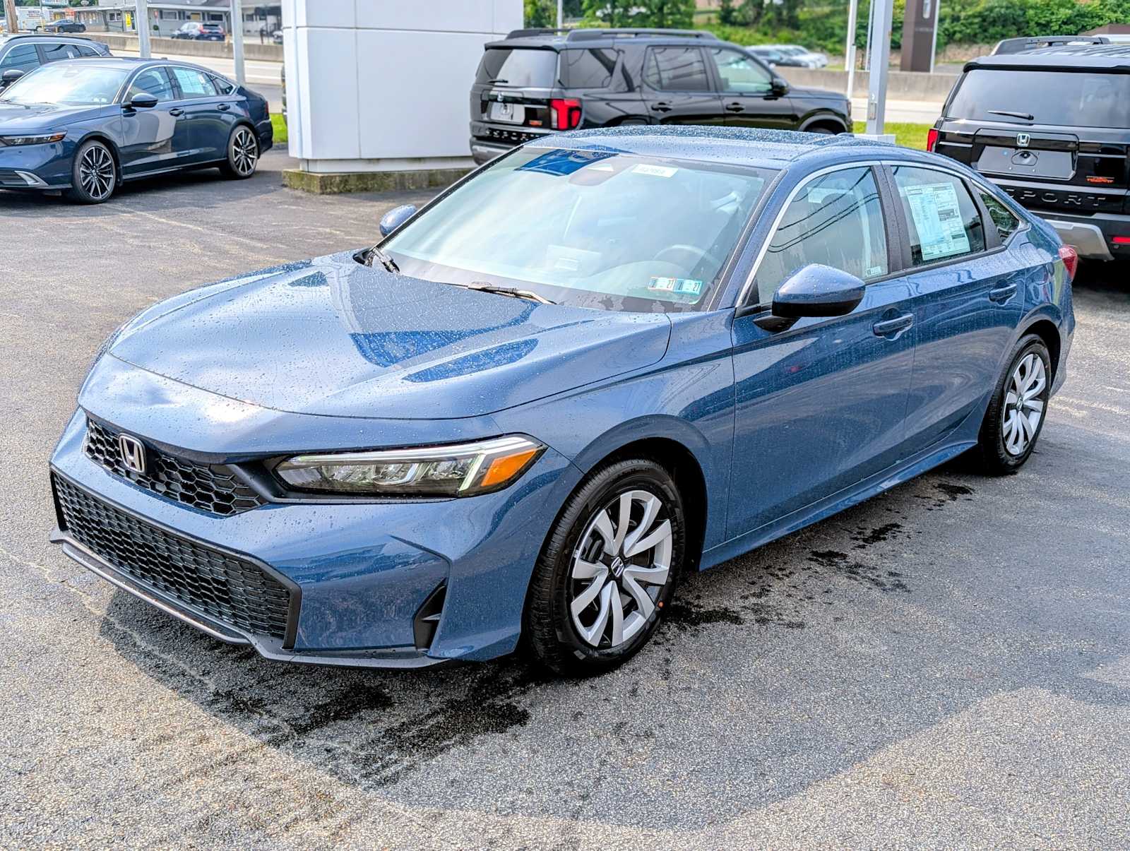 Blue Lagoon Pearl 2026 Honda Civic Sedan Front-Wheel Drive Continuously Variable Transmission