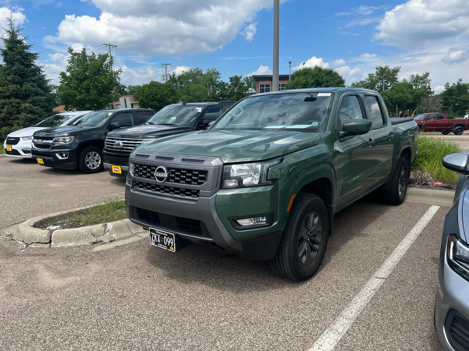 Tactical Green Metallic 2025 Nissan Frontier Pickup Truck Four-Wheel Drive Automatic