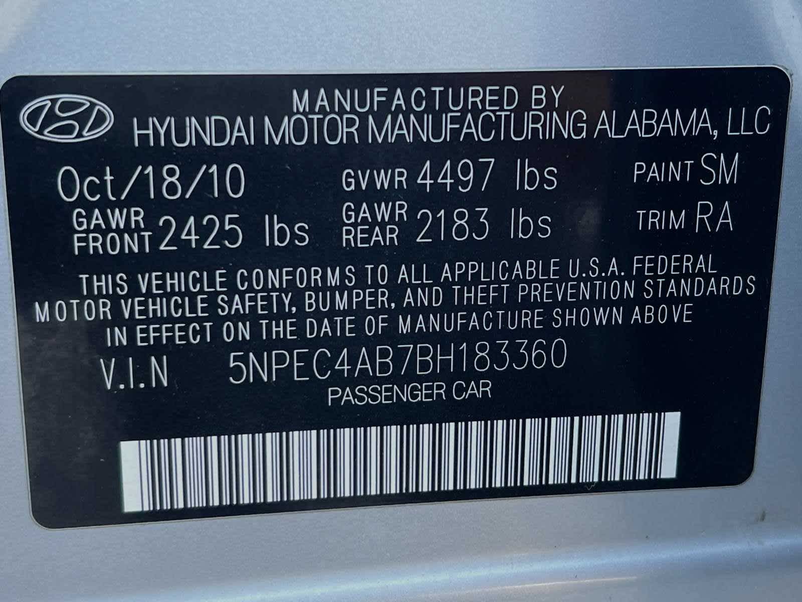 2011 Hyundai Sonata Ltd 28