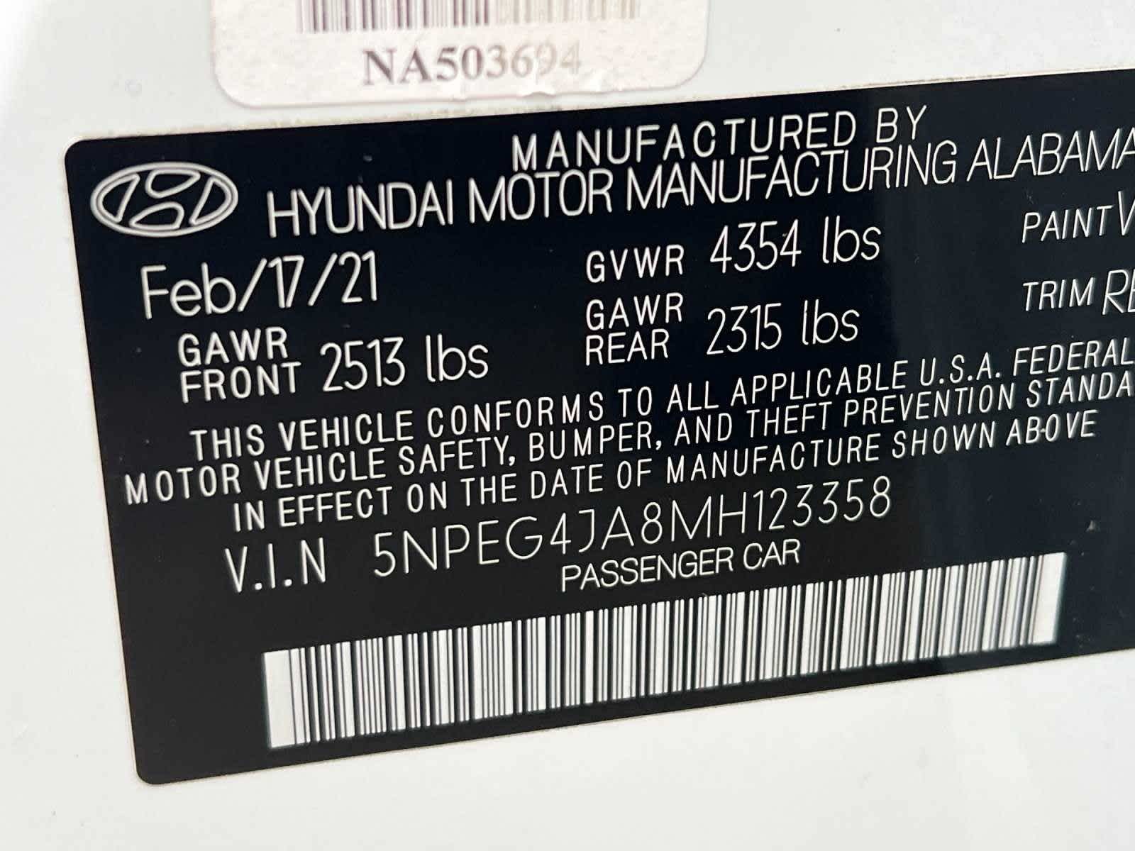 2021 Hyundai Sonata SE 27