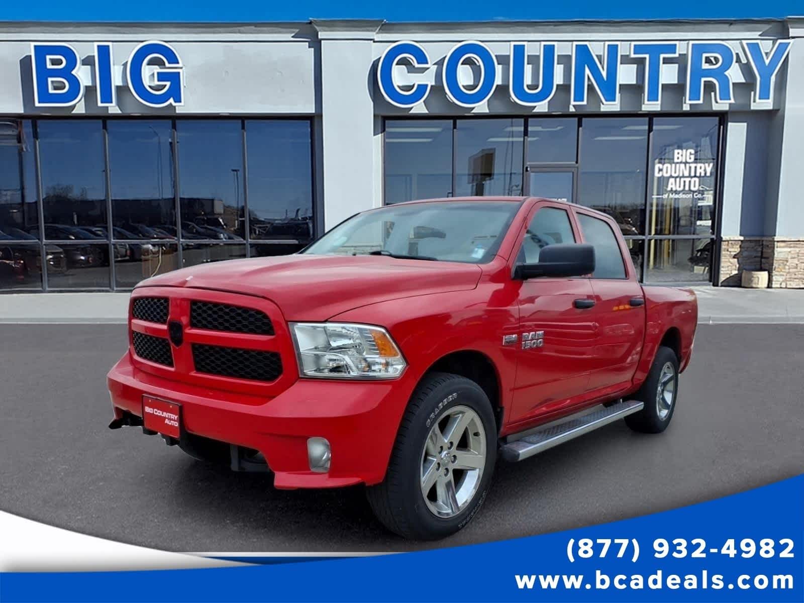 Flame Red Clearcoat 2016 RAM 1500 Pickup Truck Four-Wheel Drive 8-Speed Automatic