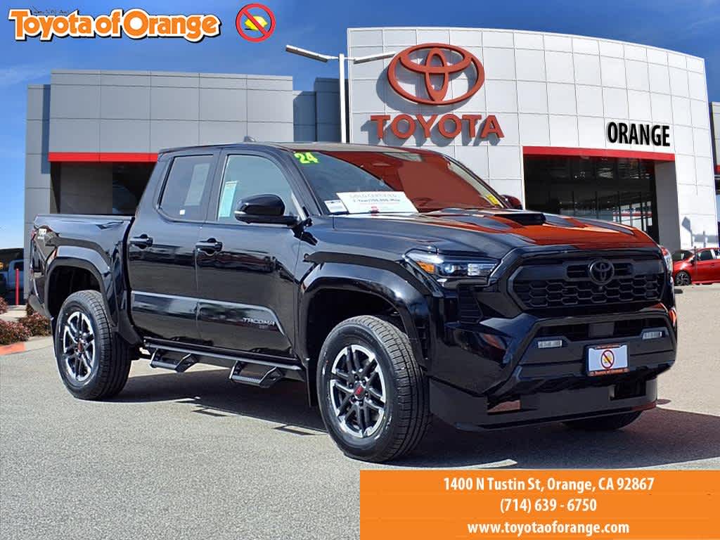 Black 2024 Toyota Tacoma TRD Sport Double Cab 4WD Pickup Truck Four-Wheel Drive Automatic
