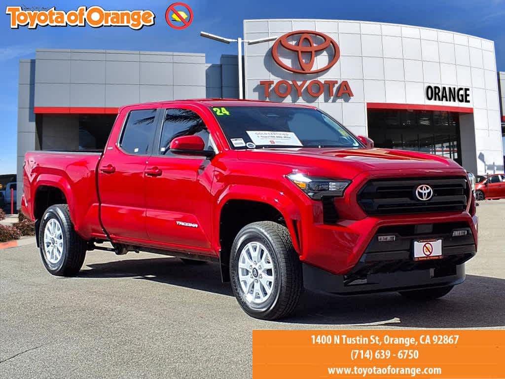 Supersonic Red 2024 Toyota Tacoma SR5 Double Cab 4WD Pickup Truck Four-Wheel Drive Automatic