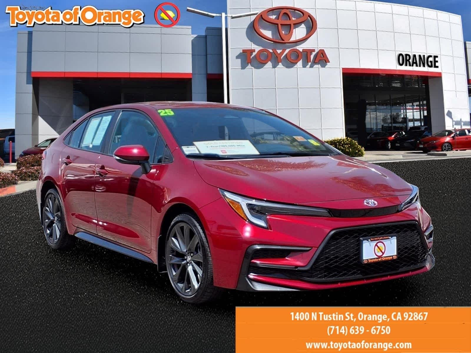 Red (Ruby Flare Pearl) 2025 Toyota Corolla SE FWD Sedan Front-Wheel Drive Continuously Variable Transmission