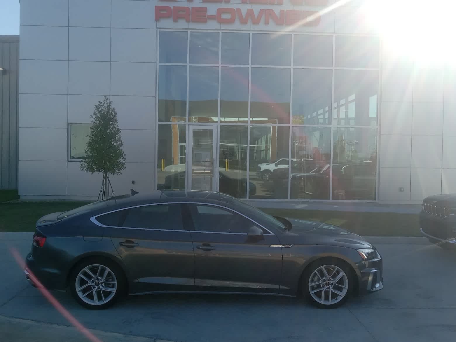 Chronos Gray Metallic 2024 Audi A5 Sportback quattro Premium Plus S Line 45 TFSI AWD Sedan All-Wheel Drive 7-Speed Automatic