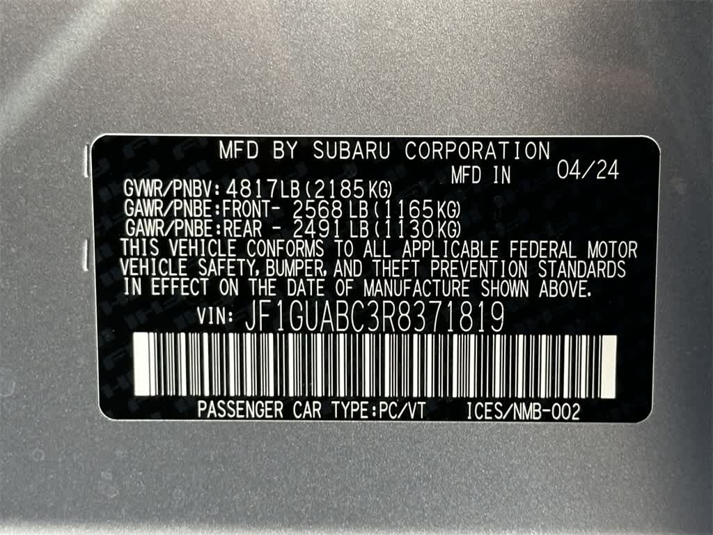 2024 Subaru Impreza BASE 19