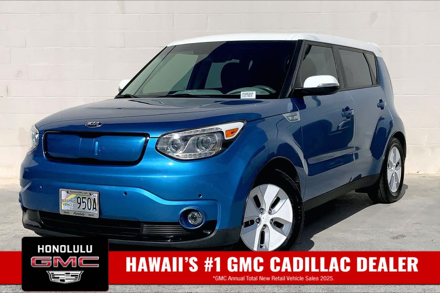 Caribbean Blue w/Clear White Roof 2018 Kia Soul EV Wagon Front-Wheel Drive 1-Speed Automatic