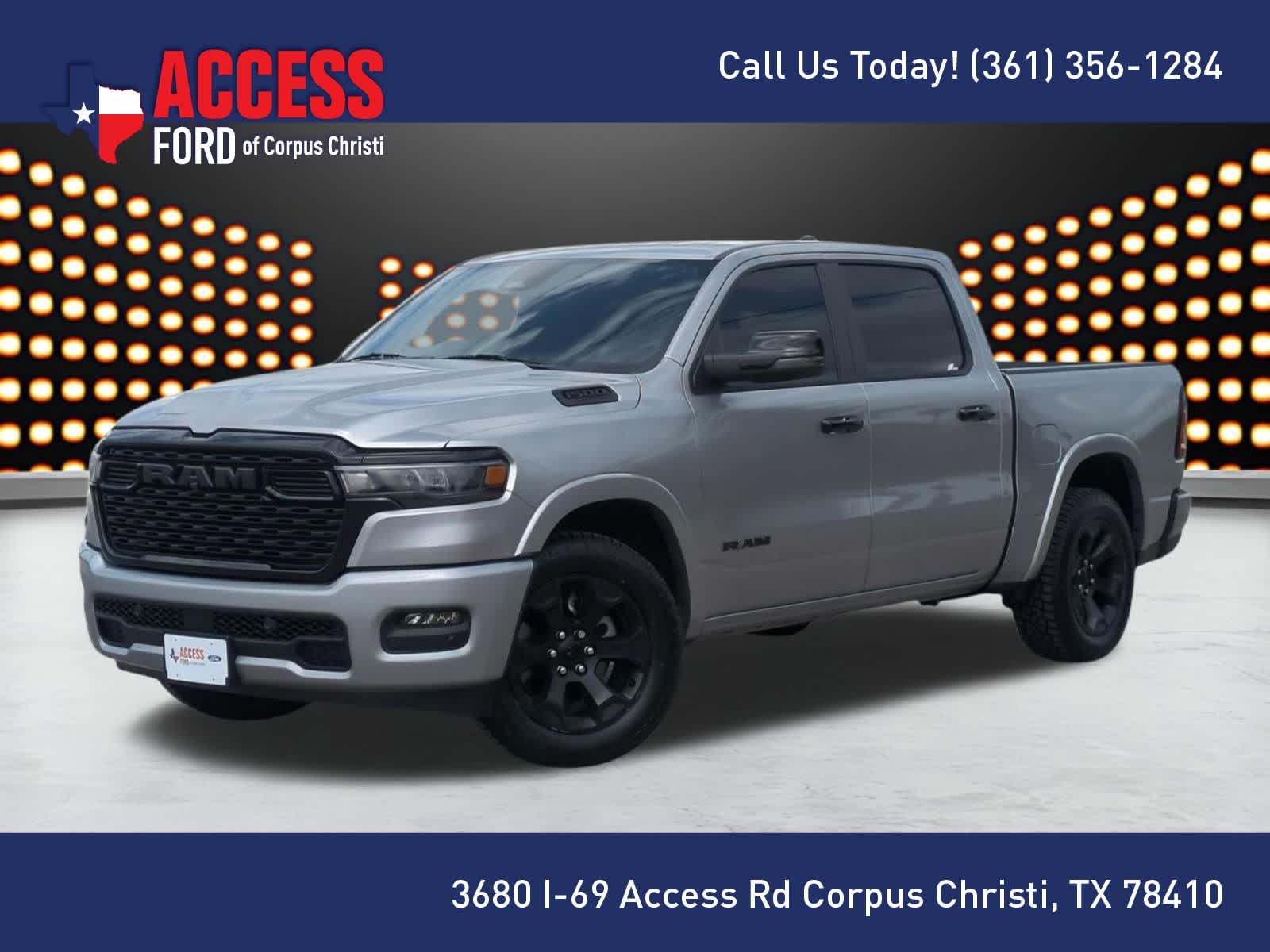 Billet Silver Metallic Clearcoat 2025 RAM 1500 Lone Star Crew Cab 4WD Pickup Truck Four-Wheel Drive 8-Speed Automatic