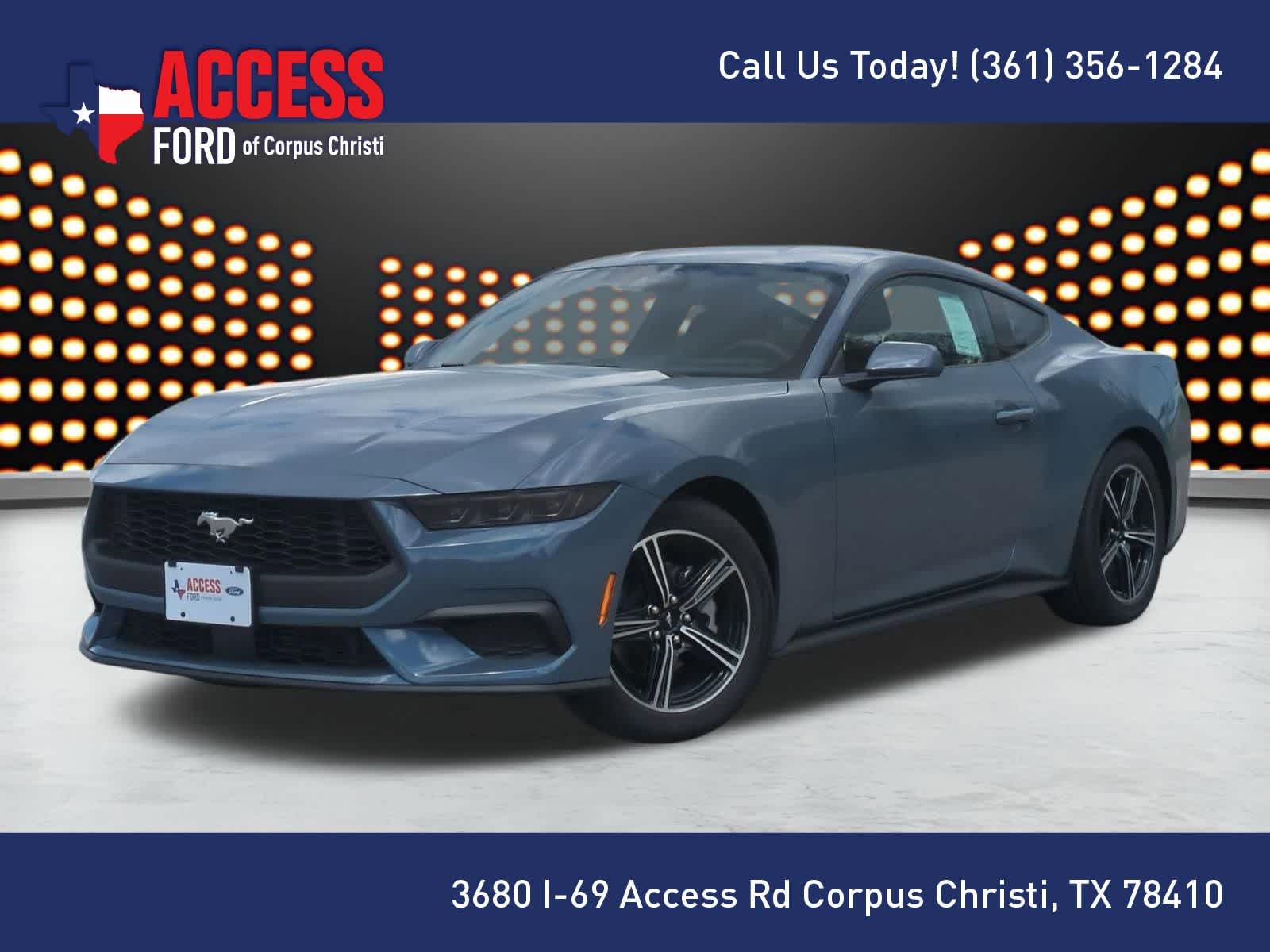 Blue 2025 Ford Mustang EcoBoost Fastback RWD Coupe Rear-Wheel Drive Automatic