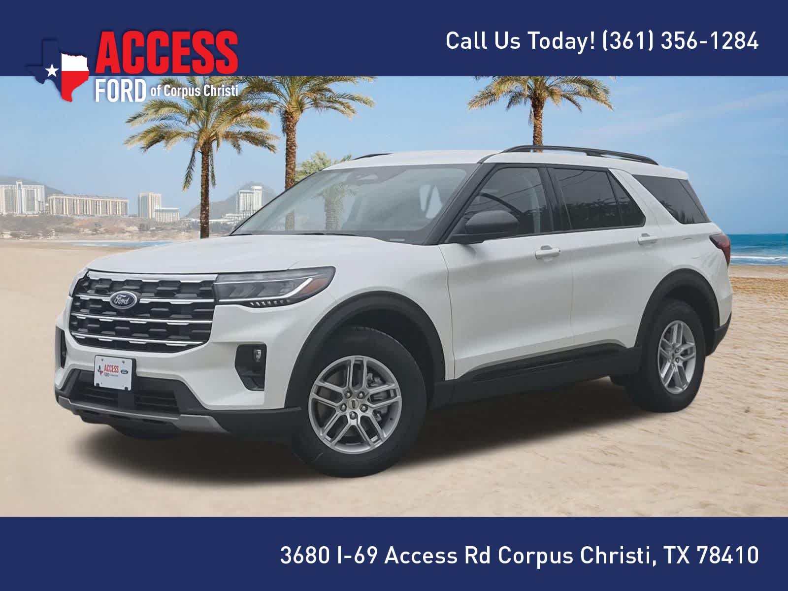 Star White Metallic Tri-Coat 2026 Ford Explorer SUV / Crossover Rear-Wheel Drive Automatic