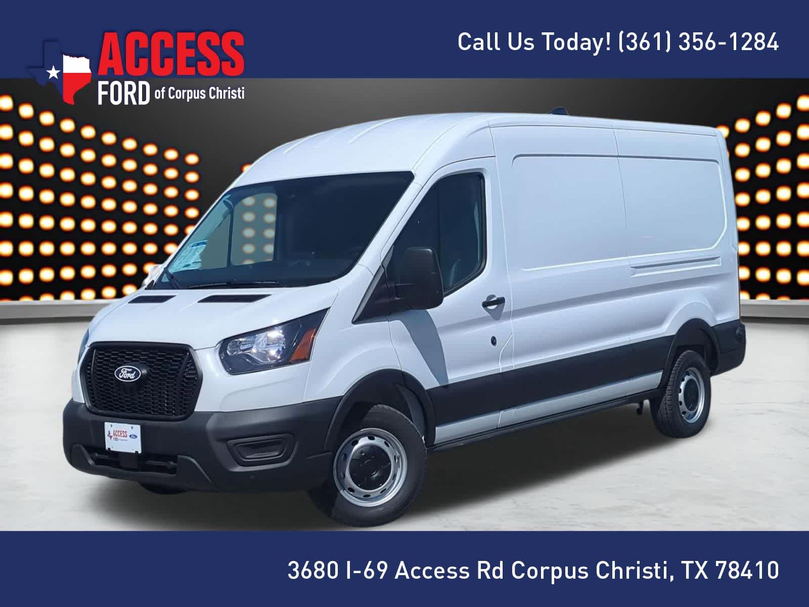 White 2026 Ford Transit Cargo 250 Medium Roof LB RWD Van Rear-Wheel Drive Automatic