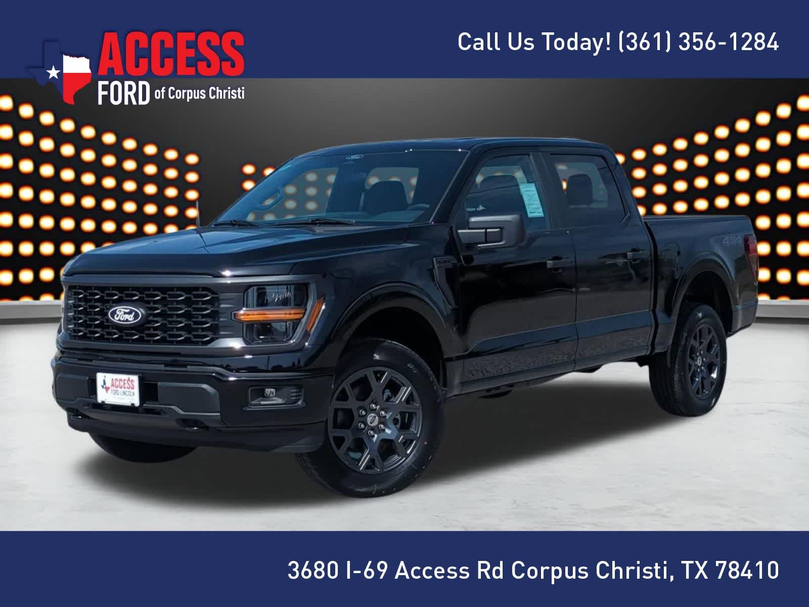 Black 2026 Ford F-150 STX 4dr SuperCrew 4WD Pickup Truck Four-Wheel Drive Automatic