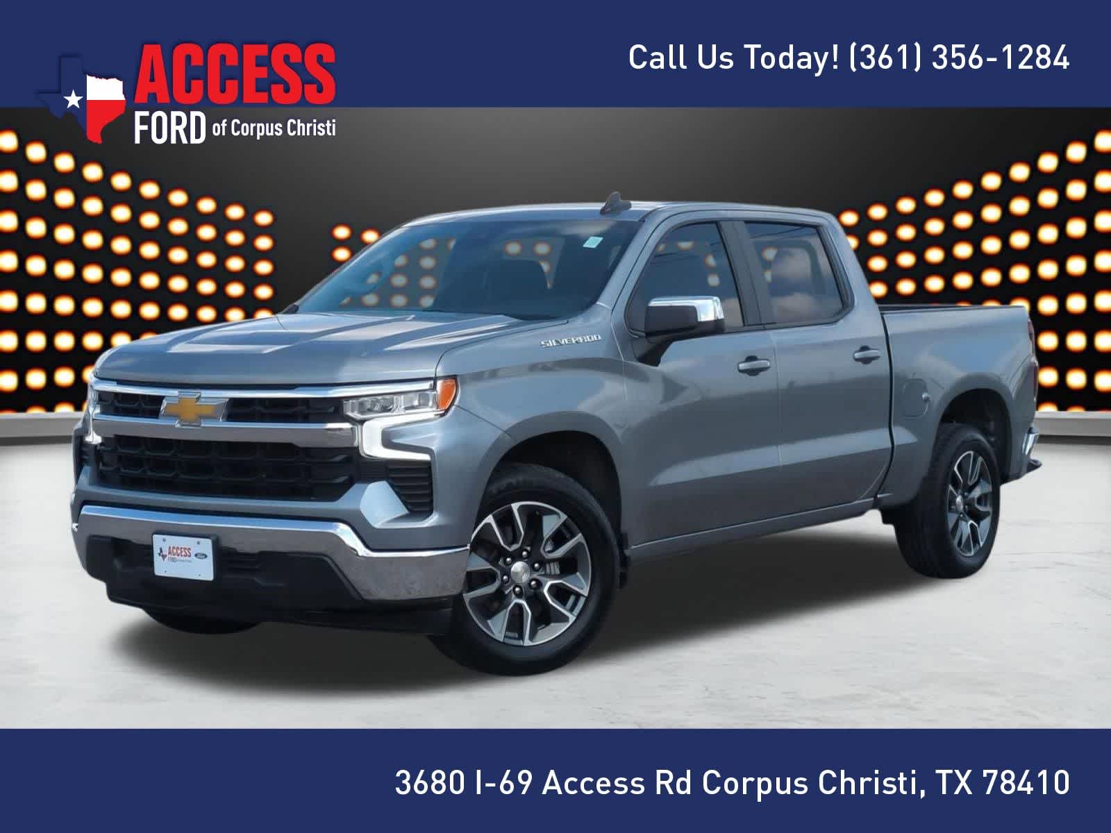Sterling Gray Metallic 2023 Chevrolet Silverado 1500 LT Crew Cab RWD Pickup Truck 4X2 Automatic