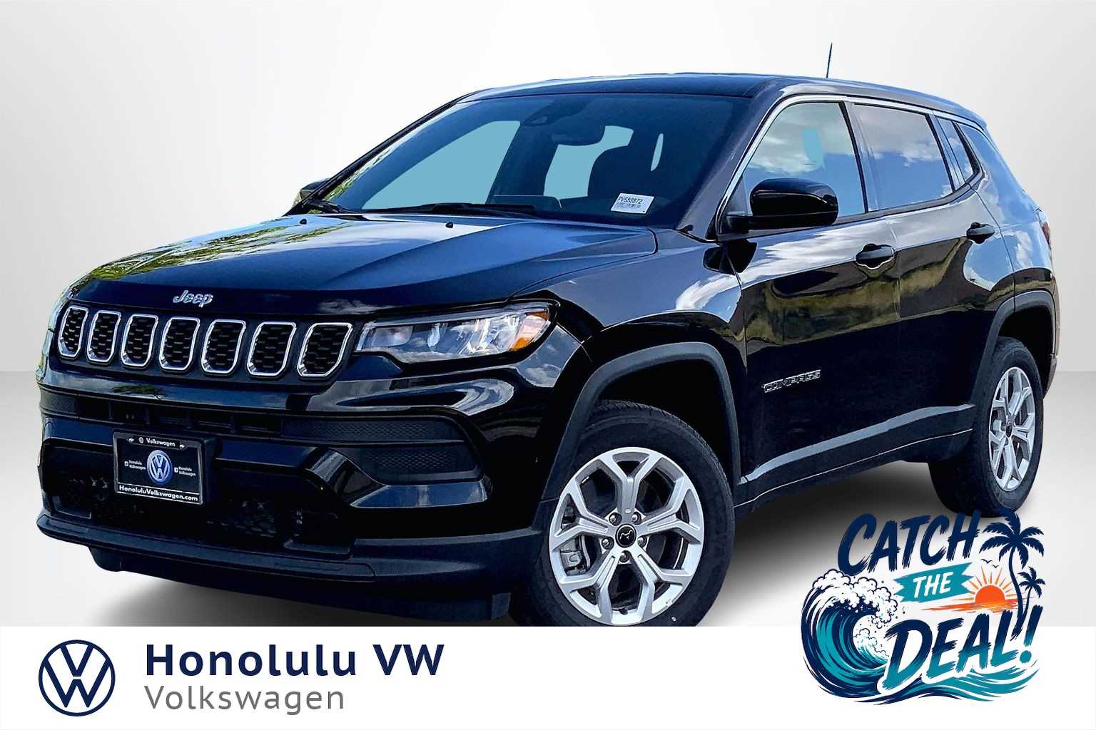 Diamond Black Crystal Pearlcoat 2025 Jeep Compass SUV / Crossover Four-Wheel Drive 8-Speed Automatic