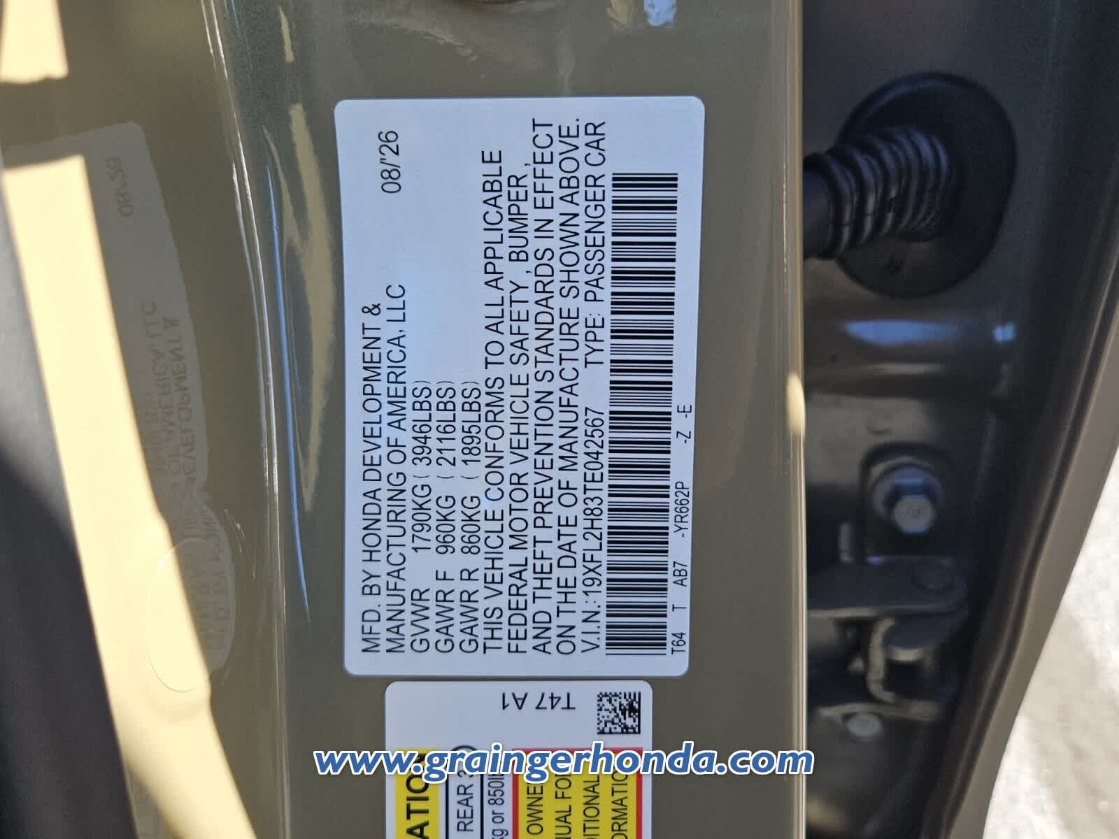 New 2026 Honda Civic Hatchback Sedan